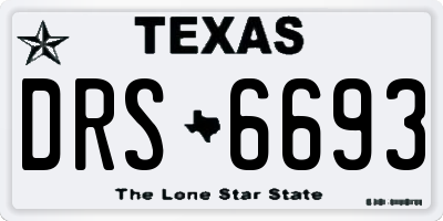 TX license plate DRS6693