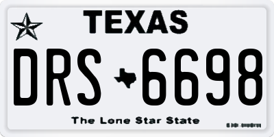 TX license plate DRS6698