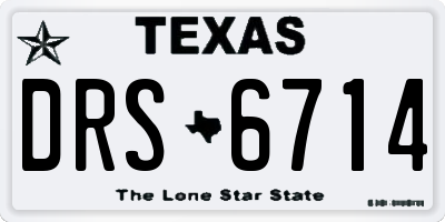 TX license plate DRS6714
