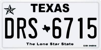 TX license plate DRS6715
