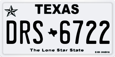 TX license plate DRS6722