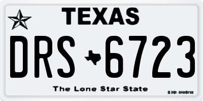 TX license plate DRS6723