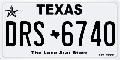 TX license plate DRS6740