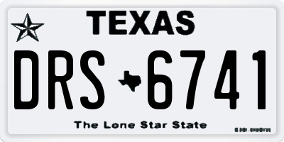 TX license plate DRS6741