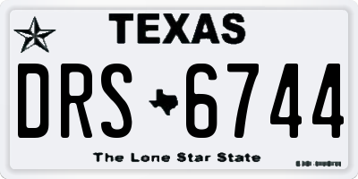 TX license plate DRS6744