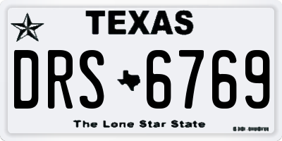 TX license plate DRS6769
