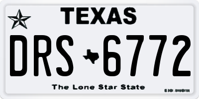 TX license plate DRS6772