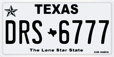 TX license plate DRS6777