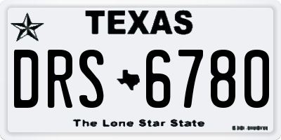 TX license plate DRS6780