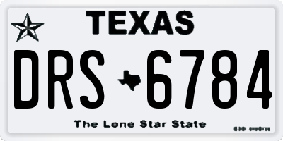 TX license plate DRS6784