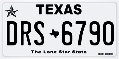 TX license plate DRS6790