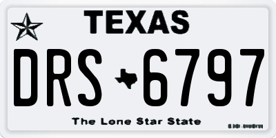 TX license plate DRS6797