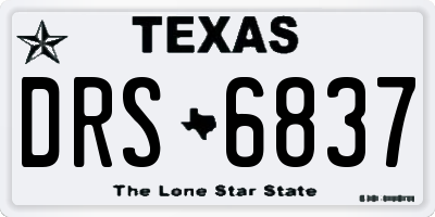 TX license plate DRS6837