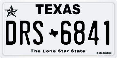 TX license plate DRS6841