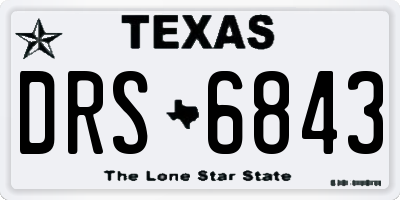 TX license plate DRS6843