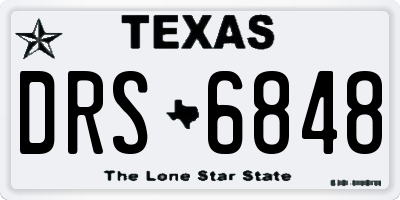 TX license plate DRS6848