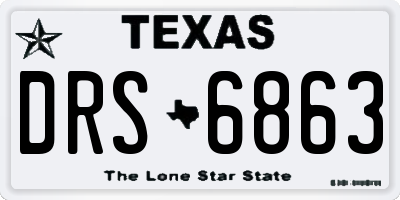 TX license plate DRS6863
