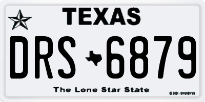 TX license plate DRS6879
