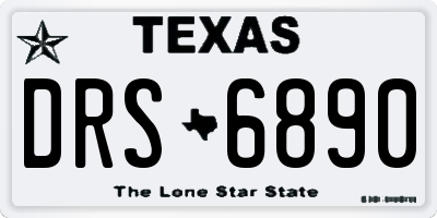 TX license plate DRS6890