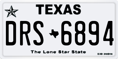 TX license plate DRS6894