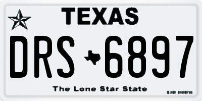 TX license plate DRS6897