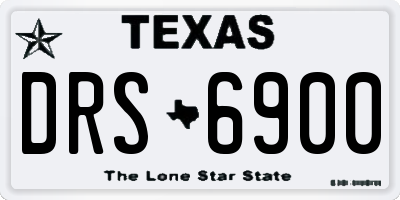TX license plate DRS6900