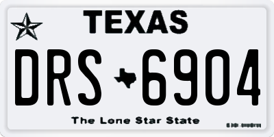 TX license plate DRS6904