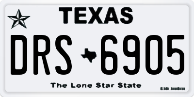 TX license plate DRS6905