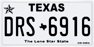 TX license plate DRS6916
