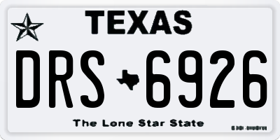 TX license plate DRS6926