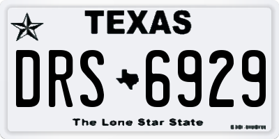 TX license plate DRS6929