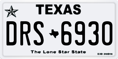 TX license plate DRS6930