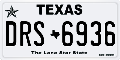 TX license plate DRS6936