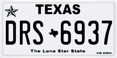 TX license plate DRS6937