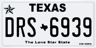 TX license plate DRS6939