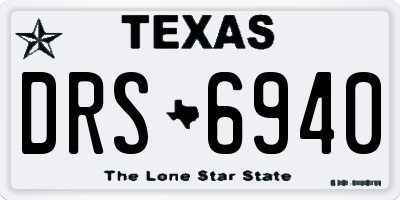 TX license plate DRS6940