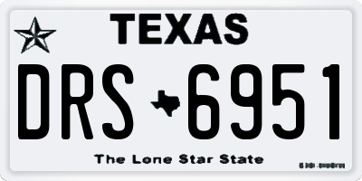 TX license plate DRS6951