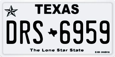 TX license plate DRS6959