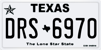 TX license plate DRS6970