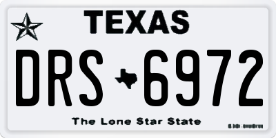 TX license plate DRS6972