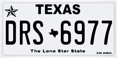 TX license plate DRS6977
