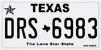 TX license plate DRS6983