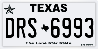 TX license plate DRS6993