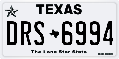 TX license plate DRS6994