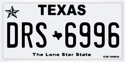 TX license plate DRS6996