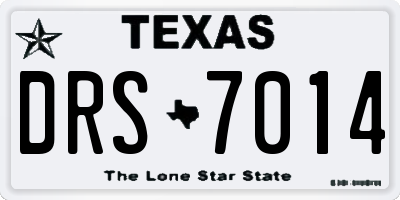 TX license plate DRS7014