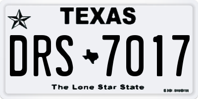 TX license plate DRS7017