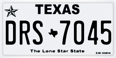 TX license plate DRS7045