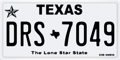 TX license plate DRS7049