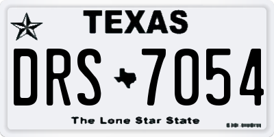 TX license plate DRS7054